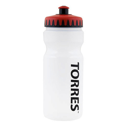 Бутылка для воды TORRES, 550 мл, мягкий пластик, прозрачная, красно-черная крышка в Иркутске - купить в интернет магазине Икс Мастер