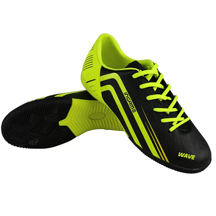 Бутсы Ingame Wave IG4001 зальные, чёрно-жёлтый в Иркутске - купить в интернет магазине Икс Мастер