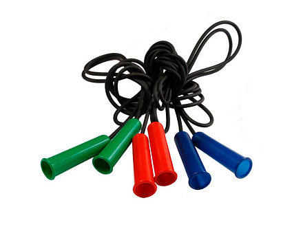 Скакалка резиновая 2,5 м пластиковые ручки в Иркутске - купить в интернет магазине Икс Мастер