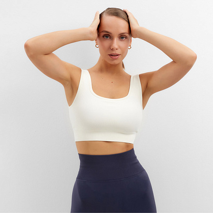 Топ MINAKU SPORTLY, цвет молочный W в Иркутске - купить в интернет магазине Икс Мастер