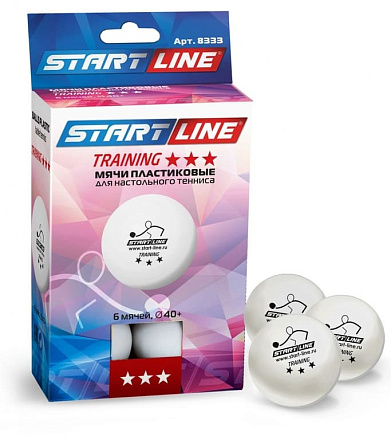 Мячи Start Line Training 3* (6 шт, бел.) - купить в интернет магазине Икс Мастер 