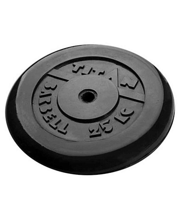 Диск обрезиненный Титан (черный)  d 26мм. 25 кг в Иркутске - купить в интернет магазине Икс Мастер