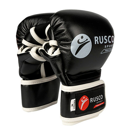 Перчатки для ММА Rusco Sport, к/з, черный в Иркутске - купить в интернет магазине Икс Мастер