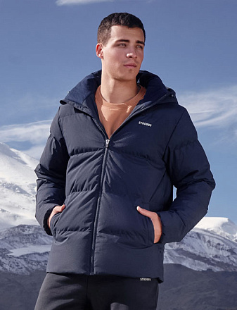 Пуховик STROBBS мужской E2301-2 M, Blue в Иркутске - купить в интернет магазине Икс Мастер