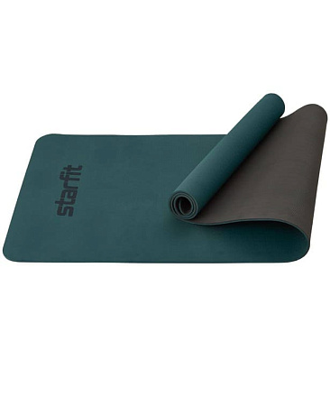 Коврик для йоги STARFIT FM-201 TPE 183x61x0,6 см, черный/холодный океан в Иркутске - купить в интернет магазине Икс Мастер