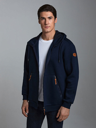 Толстовка Red-n-Rock's 52M-RR-1620 мужская Navy Blue в Иркутске - купить в интернет магазине Икс Мастер