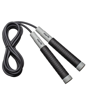 Скакалка STARFIT RP-401 с силиконовыми ручками, черный 3 м в Иркутске - купить в интернет магазине Икс Мастер