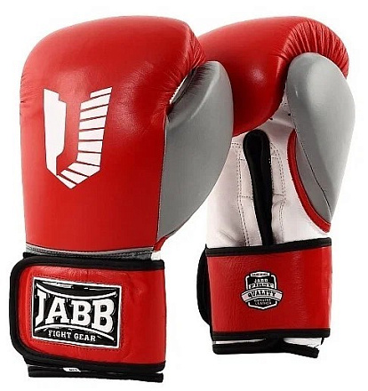 Перчатки бокс. Jabb JE-4080/US 80 (нат.кожа) красный/белый в Иркутске - купить в интернет магазине Икс Мастер