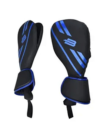 Лапа-РАКЕТКА боксерская двойная с защитой кисти BoyBo BPRD220, синий в Иркутске - купить в интернет магазине Икс Мастер