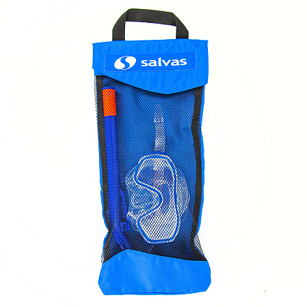 Набор для плавания Salvas Easy Set JR, синий в сетч. сумке в Иркутске - купить с доставкой в магазине Икс-Мастер