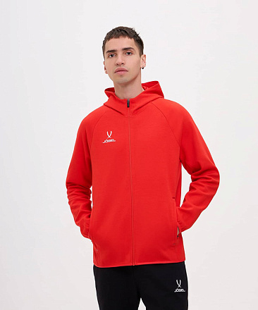 Толстовка Jogel ESSENTIAL Athlete Hooded FZ Jacket с капюшоном, красный в Иркутске - купить в интернет магазине Икс Мастер