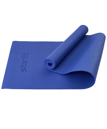 Коврик для йоги STARFIT FM-101 PVC 183x61x0,8 см, темно-синий в Иркутске - купить в интернет магазине Икс Мастер