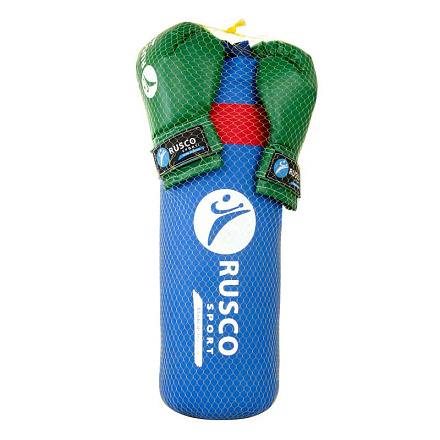 Набор боксерский детский RUSCO SPORT к/з 6унц синий в Иркутске - купить в интернет магазине Икс Мастер