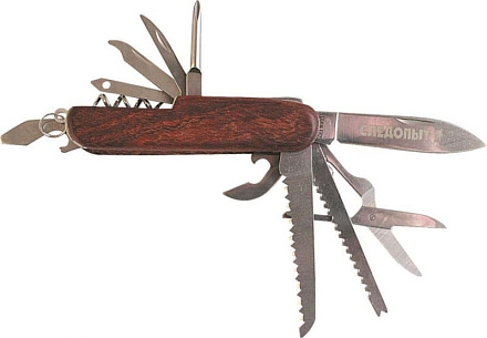 Мультитул СЛЕДОПЫТ PF-MF 12 деревянная ручка, 11 предметов в Иркутске - купить в интернет магазине Икс Мастер