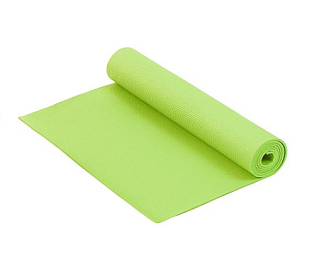 Коврик для фитнеса и йоги Larsen PVC, 173х61х0,4 см, лайм в Иркутске - купить в интернет магазине Икс Мастер