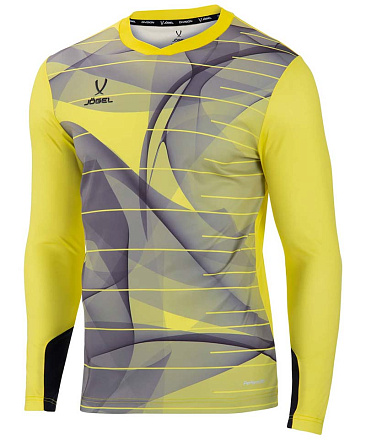 Футболка вратаря длин. рукав JOGEL DIVISION PerFormDRY GK Pattern LS, жел/чер - купить в интернет магазине Икс Мастер 