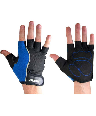 Перчатки для фитнеса STARFIT SU-108 синий/черный в Иркутске - купить в интернет магазине Икс Мастер