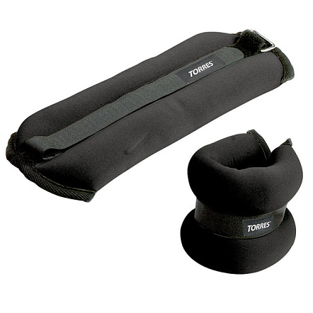 Утяжелитель универс неопрен TORRES 5кг черный (2*2,5кг) в Иркутске - купить в интернет магазине Икс Мастер