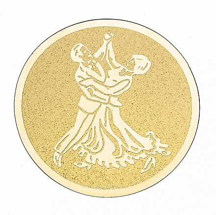Эмблема Танец 25мм металл (золото) в Иркутске - купить в интернет магазине Икс Мастер
