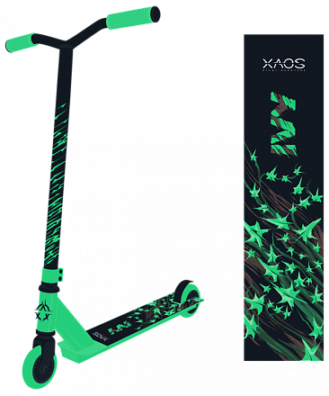 Самокат трюковый XAOS 100 мм Ivy Green в Иркутске - купить в интернет магазине Икс Мастер
