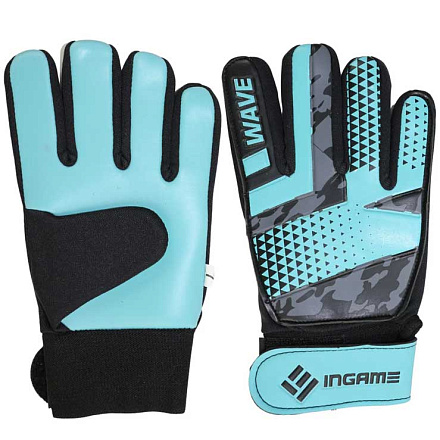 Перчатки вратарские INGAME Wave INFB-907, черно-голубой - купить в интернет магазине Икс Мастер 