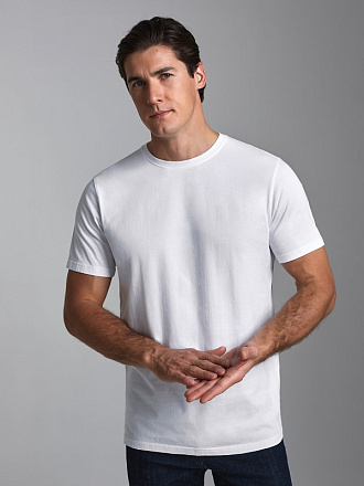 Футболка TEXTILLER класс. крой, круг. ворот, 100% хлопок, белый в Иркутске - купить в интернет магазине Икс Мастер