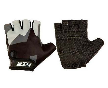 Велоперчатки STG 820 серо/черные Х87904 в Иркутске - купить в интернет магазине Икс Мастер