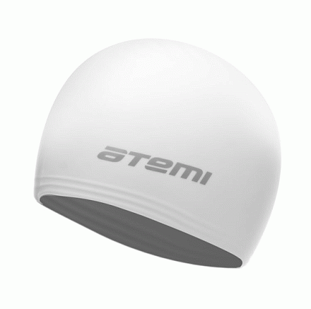 Шапочка для плавания ATEMI TC407 тонкий силикон, белый в Иркутске - купить с доставкой в магазине Икс-Мастер