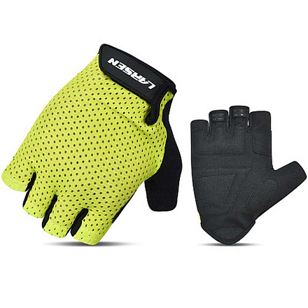 Перчатки для фитнеса Larsen 02-21 Lime/Black в Иркутске - купить в интернет магазине Икс Мастер