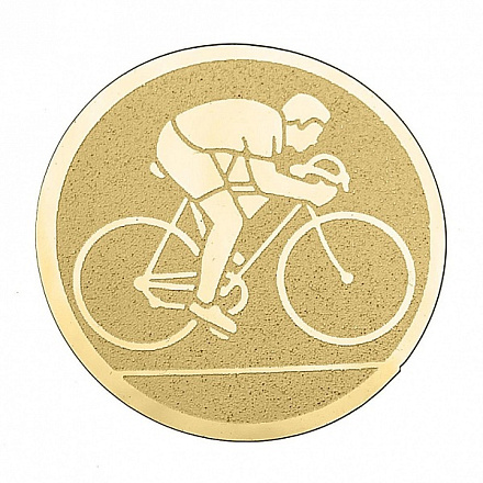 Эмблема Велоспорт 25 мм металлопластик (золото) в Иркутске - купить в интернет магазине Икс Мастер