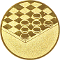 Эмблема Шахматы 25мм металлопластик (золото) в Иркутске - купить в интернет магазине Икс Мастер