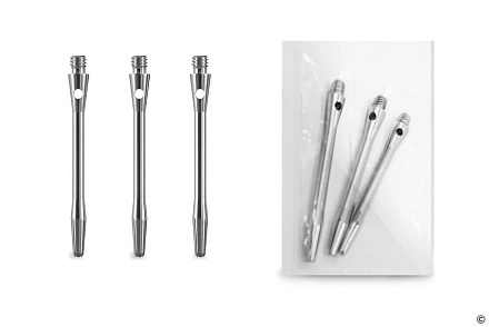 Комплект алюминиевых серебристых хвостовиков 53мм (3 шт)