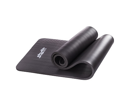 Коврик для йоги STARFIT FM-301 NBR 183x58x1,0 см, черный в Иркутске - купить в интернет магазине Икс Мастер