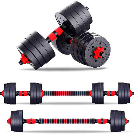 Гантель разборная Start Up ECE 075 2х20 кг, трансформ. до 40 кг (4 по 1.25, 2.5, 8 по 3) в Иркутске - купить в интернет магазине Икс Мастер