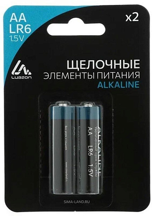 Батарейка AA Luazon LR6 алкалиновая (щелочная) 2шт в Иркутске - купить в интернет магазине Икс Мастер