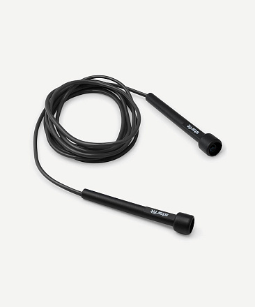 Скакалка STARFIT RP-101 ПВХ с пластиковой ручкой, черная 3 м в Иркутске - купить в интернет магазине Икс Мастер