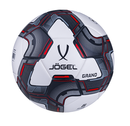 Мяч футбольный JOGEL Grand №5 белый/серый/красный - купить в интернет магазине Икс Мастер 