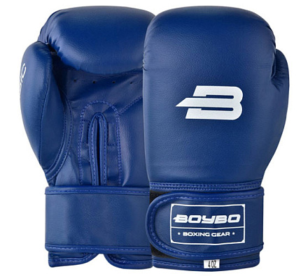 Перчатки боксёрские BoyBo Basic BBG100 кож.зам, синие в Иркутске - купить в интернет магазине Икс Мастер