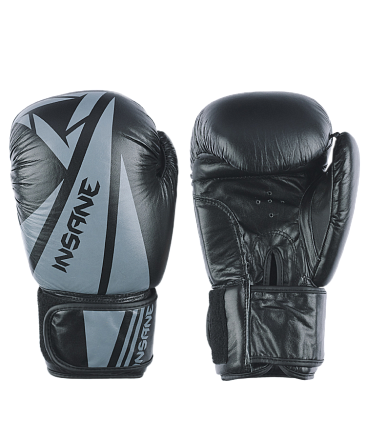 Перчатки бокс INSANE ARES IN22-BG300, нат. кожа, черный в Иркутске - купить в интернет магазине Икс Мастер
