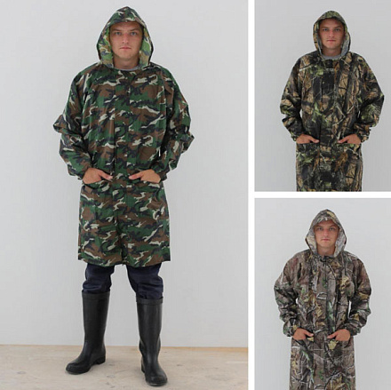 Плащ-дождевик Лес, тк таффета 190Т РИ/1500 в Иркутске - купить в интернет магазине Икс Мастер