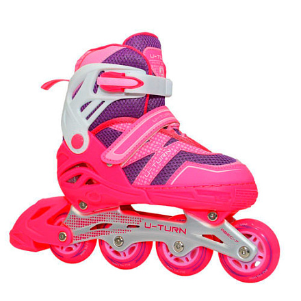 Коньки роликовые Альфа Каприз U-TURN Pink в Иркутске - купить в интернет магазине Икс Мастер