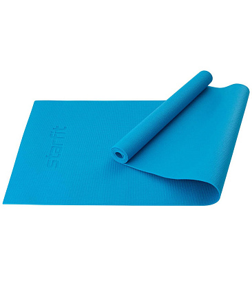 Коврик для йоги STARFIT FM-101 PVC 183x61x0,4 см, синий в Иркутске - купить в интернет магазине Икс Мастер
