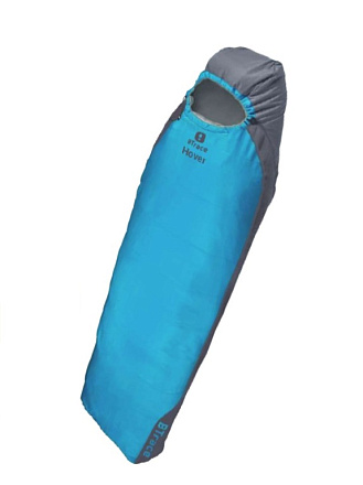 Спальный мешок одеяло BTrace Hover 230*80 (0/+5) L серый/синий в Иркутске - купить в интернет магазине Икс Мастер