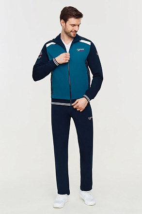 Костюм Red-N-Rocks 11M-RR-1231 спортивный мужской Dark Turquoise в Иркутске - купить в интернет магазине Икс Мастер