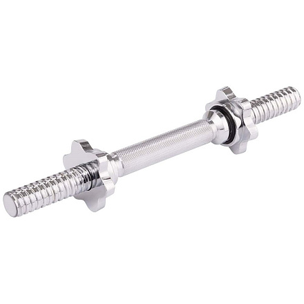 Гриф гантельный 30 см, (d = 25 мм) металлический, хромированный в Иркутске - купить в интернет магазине Икс Мастер