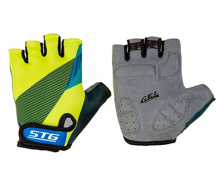 Велоперчатки STG 910 черн/салат/синие Х87910 в Иркутске - купить в интернет магазине Икс Мастер