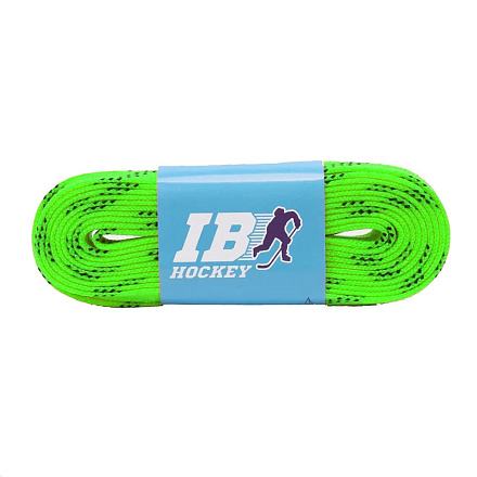 Шнурки для коньков IB Hockey с пропиткой 244см, лайм в Иркутске - купить в интернет магазине Икс Мастер