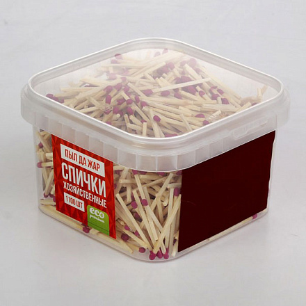 Спички ЛЮКС наполнением 1100шт. ПЭТ-контейнер ФЭСКО в Иркутске - купить в интернет магазине Икс Мастер