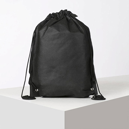 Мешок для обуви на шнурке 169313, черный в Иркутске - купить в интернет магазине Икс Мастер