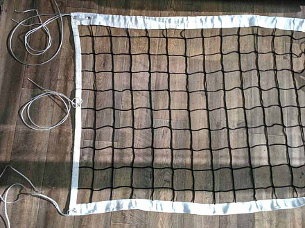 Сетка для волейбола яч. 100мм, Нить 4мм. (1x9,50)м, стальной трос 5мм - купить в интернет магазине Икс Мастер 